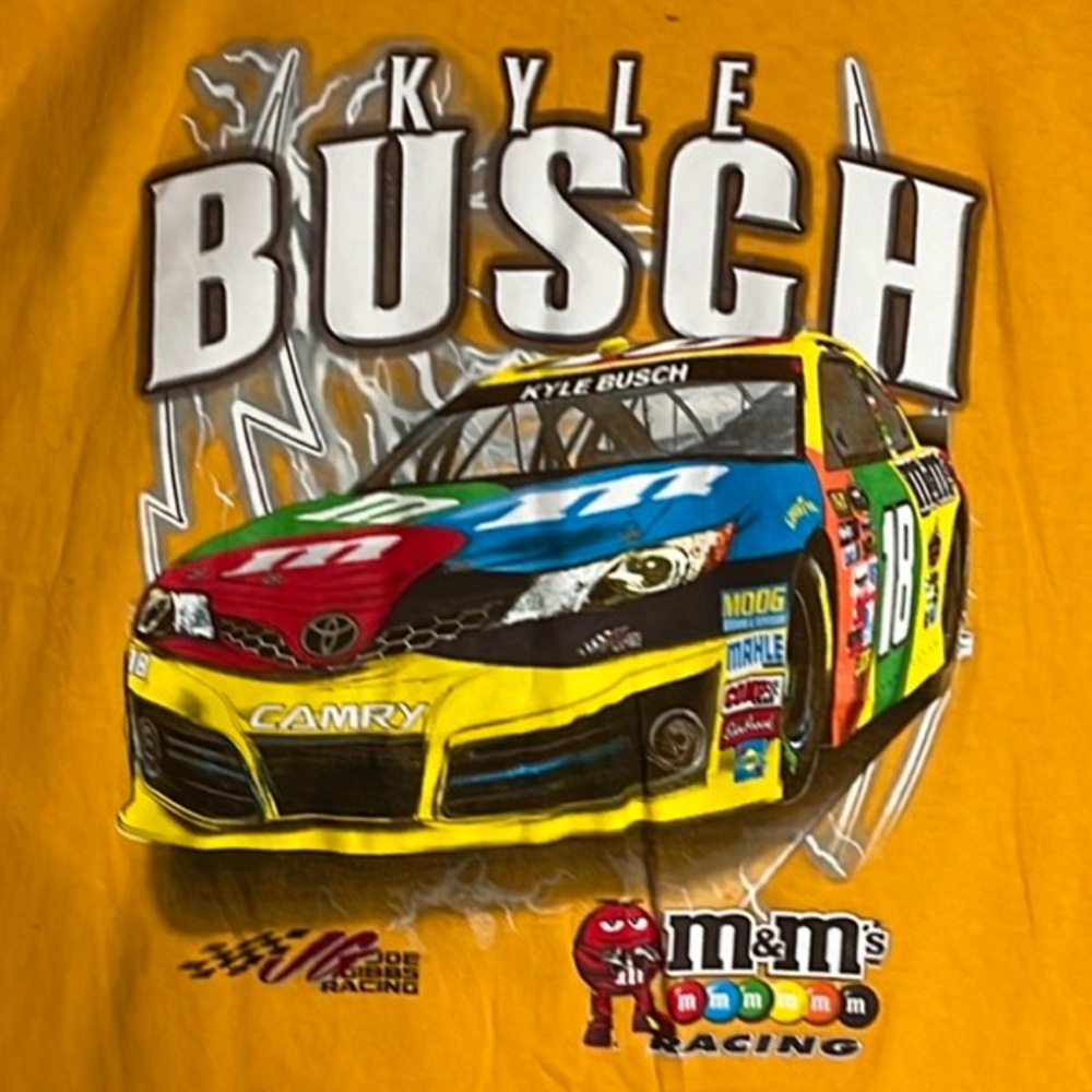 Nascar Double Sided Kyle Busch M&Ms Joe Gibbs Rac… - image 1